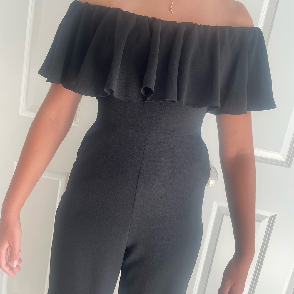 Elegant Black Off-Shoulder Jumpsuit